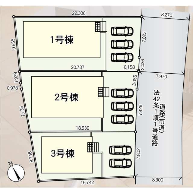 クレイドルガーデン久留米市三潴町西牟田 第8の見取り図