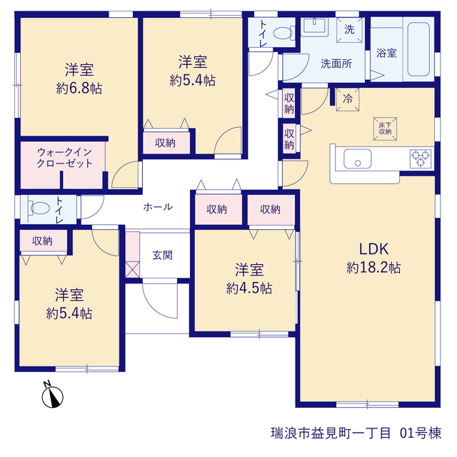 リーブルガーデン瑞浪市益見町一丁目の見取り図