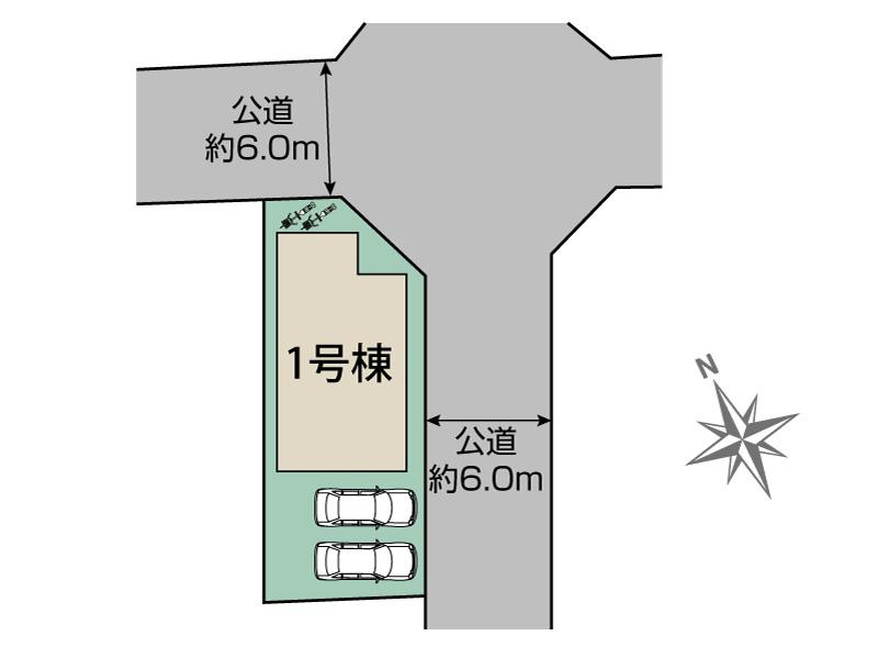 岡崎市中町4丁目1棟 区画図 【販売中物件：1号棟】