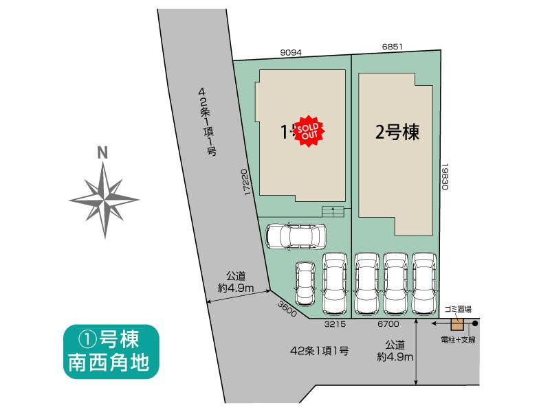 ブルーミングガーデン亀岡市西つつじケ丘雲仙台２丁目２棟の見取り図
