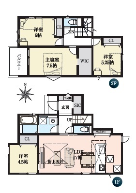 グラファーレ4392広島市五日市町上河内２期２棟の見取り図