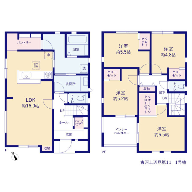 リーブルガーデン古河上辺見第１１の見取り図