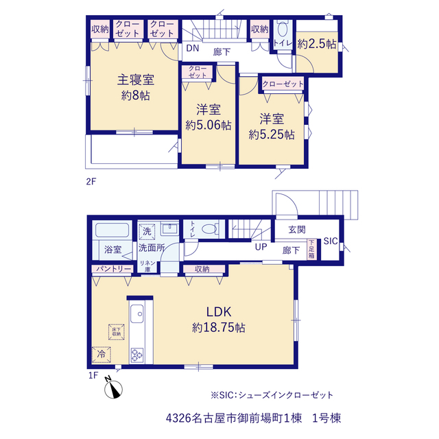 グラファーレ4326名古屋市御前場町１棟の見取り図