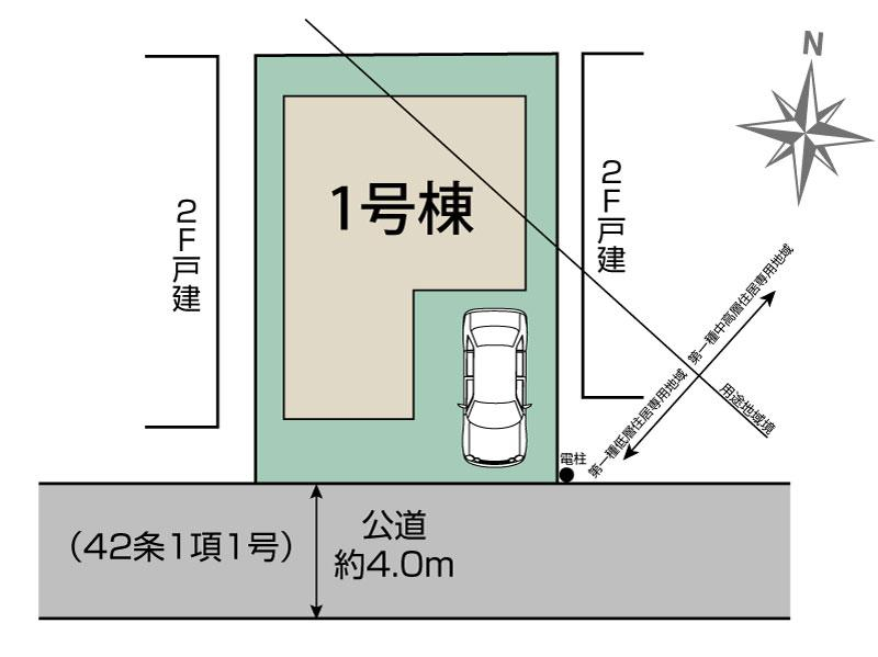 練馬区大泉町1丁目2期1棟 区画図 【販売中物件：1号棟】