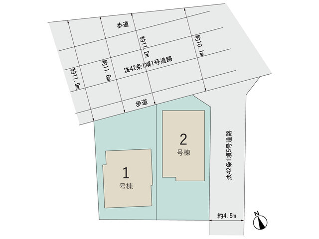 グラファーレ4410稲城市押立６期２棟の見取り図
