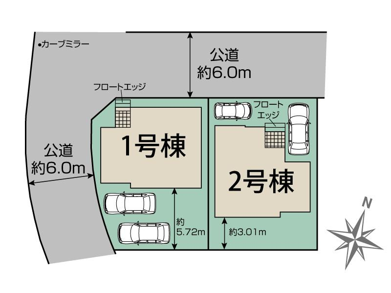 ブルーミングガーデン流山市平和台４丁目２棟の見取り図