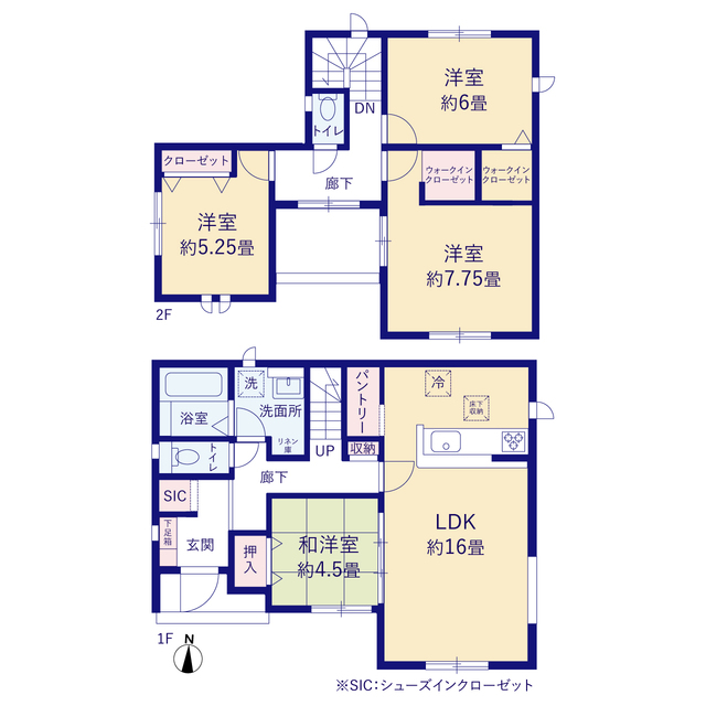 グラファーレ4368多賀城市明月３期５棟の見取り図