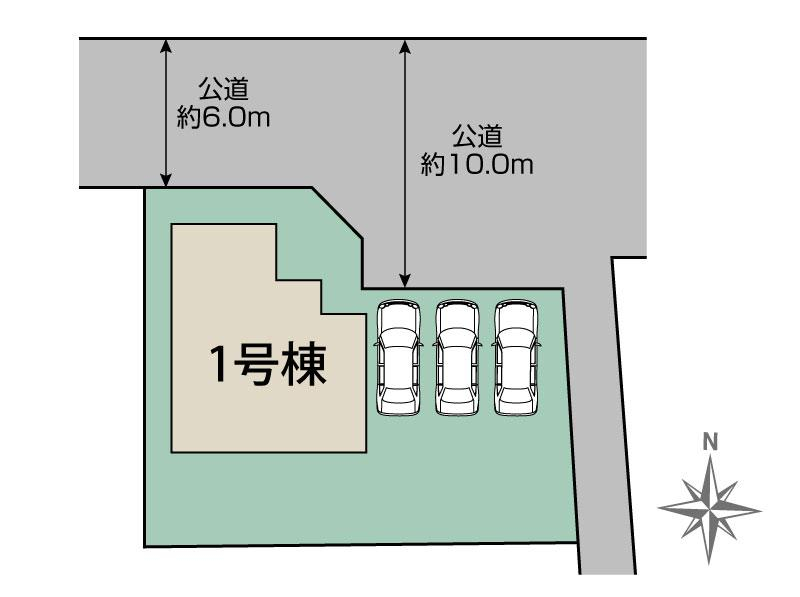 ブルーミングガーデン太田市亀岡町３期１棟の見取り図