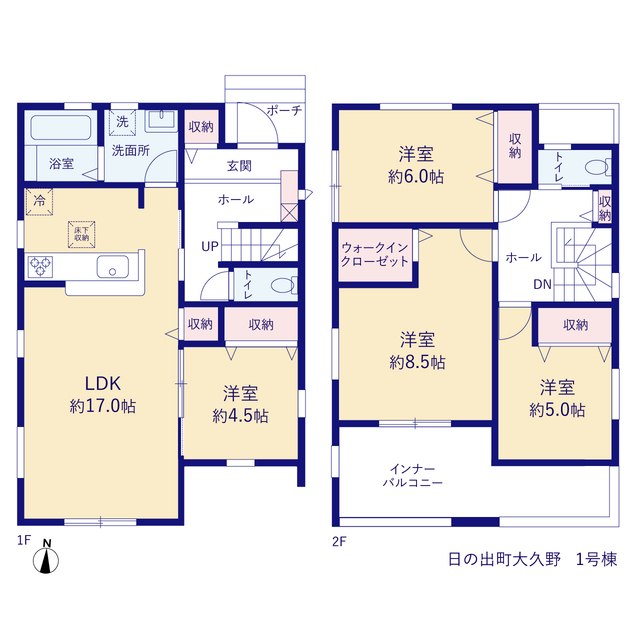 リーブルガーデン日の出町大久野の見取り図