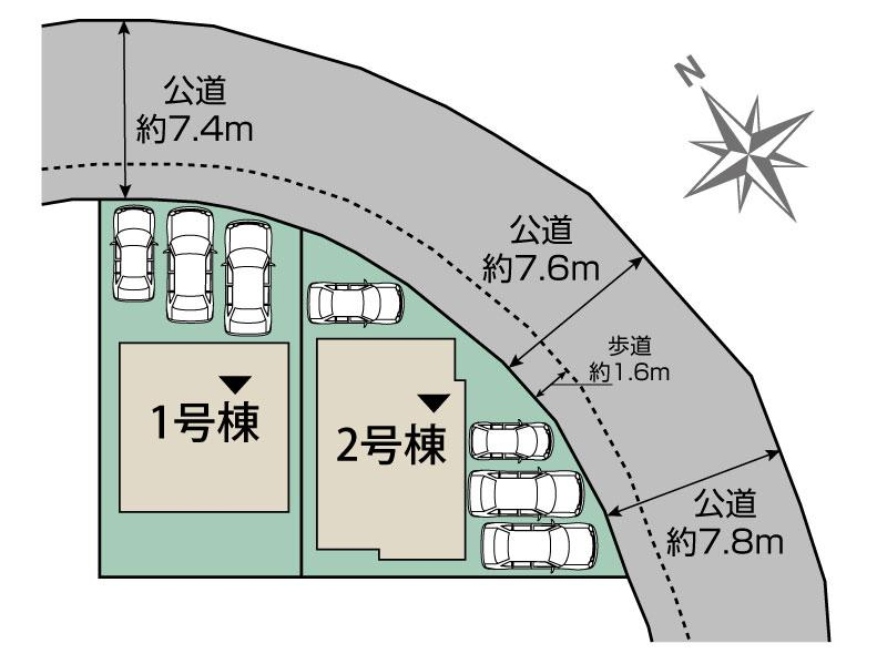 ブルーミングガーデン豊見城市高嶺２棟の見取り図