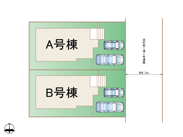 ハートフルタウン松陵2丁目45番の見取り図
