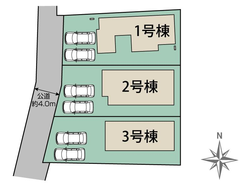 ブルーミングガーデン伊勢原市串橋３棟の見取り図