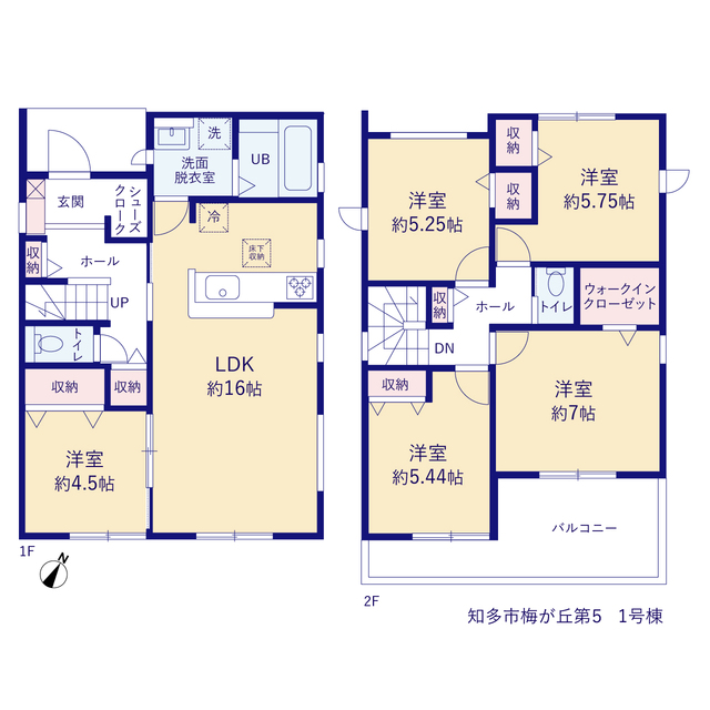 リーブルガーデン知多市梅が丘第５の見取り図