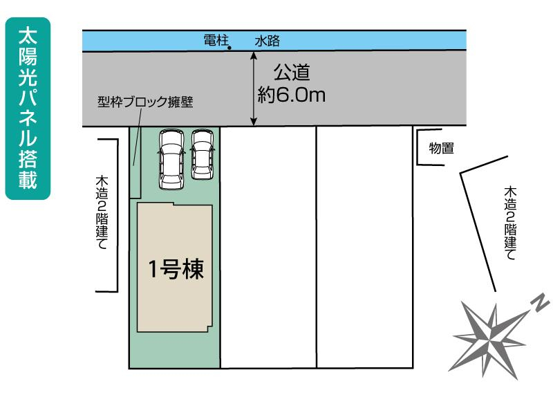 ブルーミングガーデン久喜市伊坂南３丁目２期　３棟の見取り図