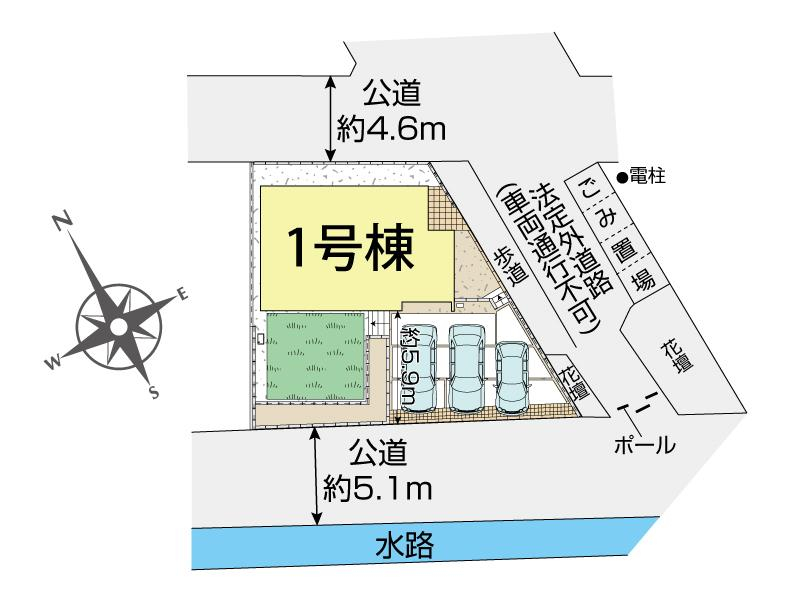 ブルーミングガーデン伊勢原市下落合１棟の見取り図