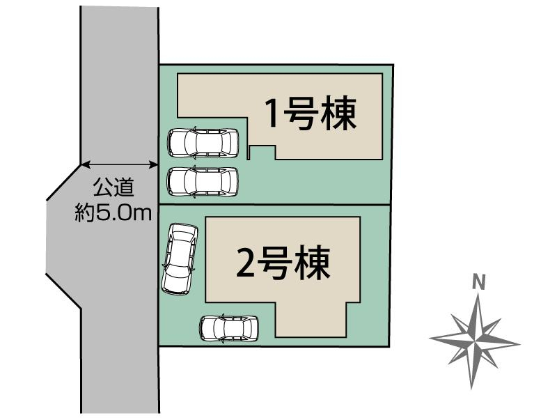 ブルーミングガーデン熊本市南区出仲間３丁目２棟の見取り図