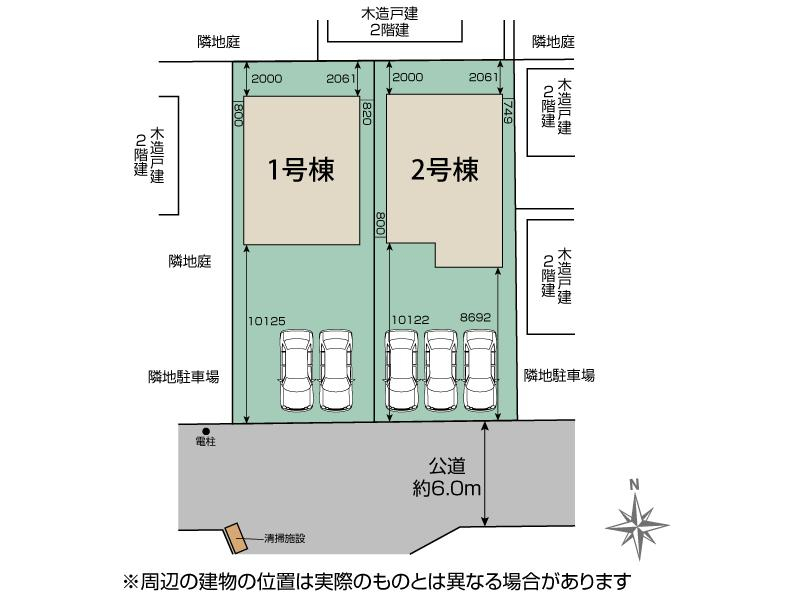 ブルーミングガーデン狭山市狭山台２丁目２棟の見取り図