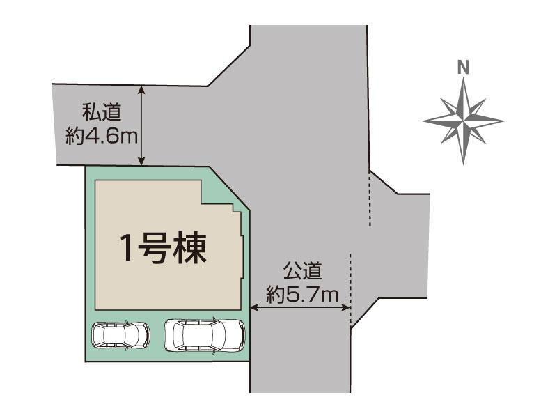 ブルーミングガーデン平塚市河内２丁目１棟の見取り図