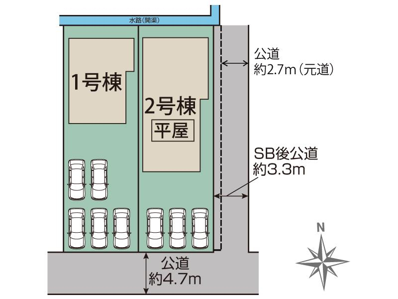 ブルーミングガーデン一宮市北方町北方２棟の見取り図