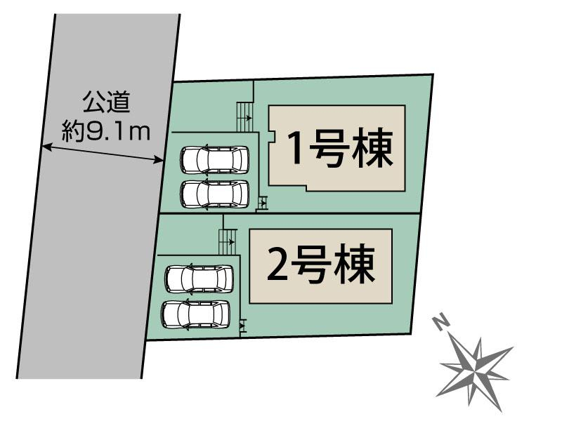 ブルーミングガーデン太宰府市高雄２丁目２棟の見取り図