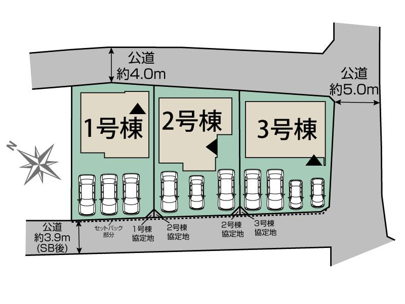 ブルーミングガーデンうるま市勝連南風原２期３棟の見取り図