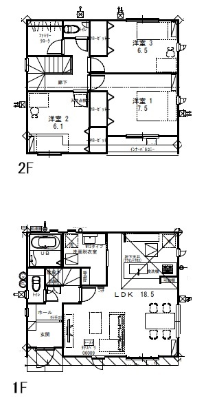リナージュ宇都宮市陽東３丁目０１期の見取り図