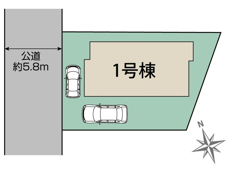 ブルーミングガーデン牛久市田宮町１７期１棟の見取り図