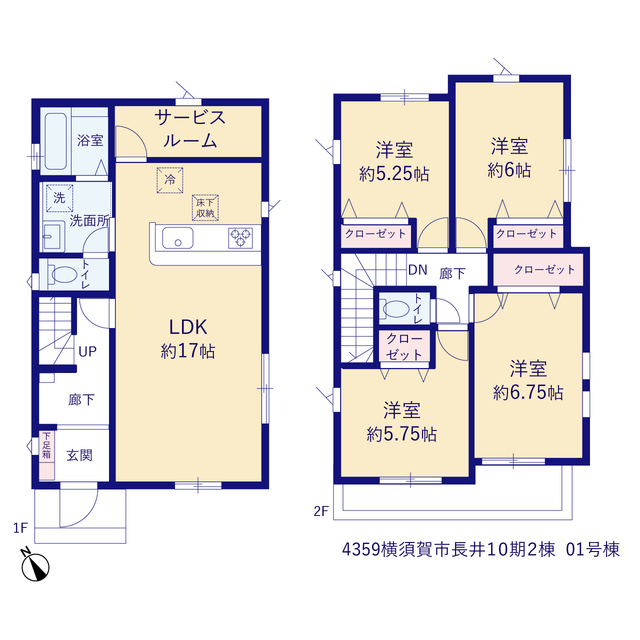 グラファーレ4359横須賀市長井１０期２棟の見取り図