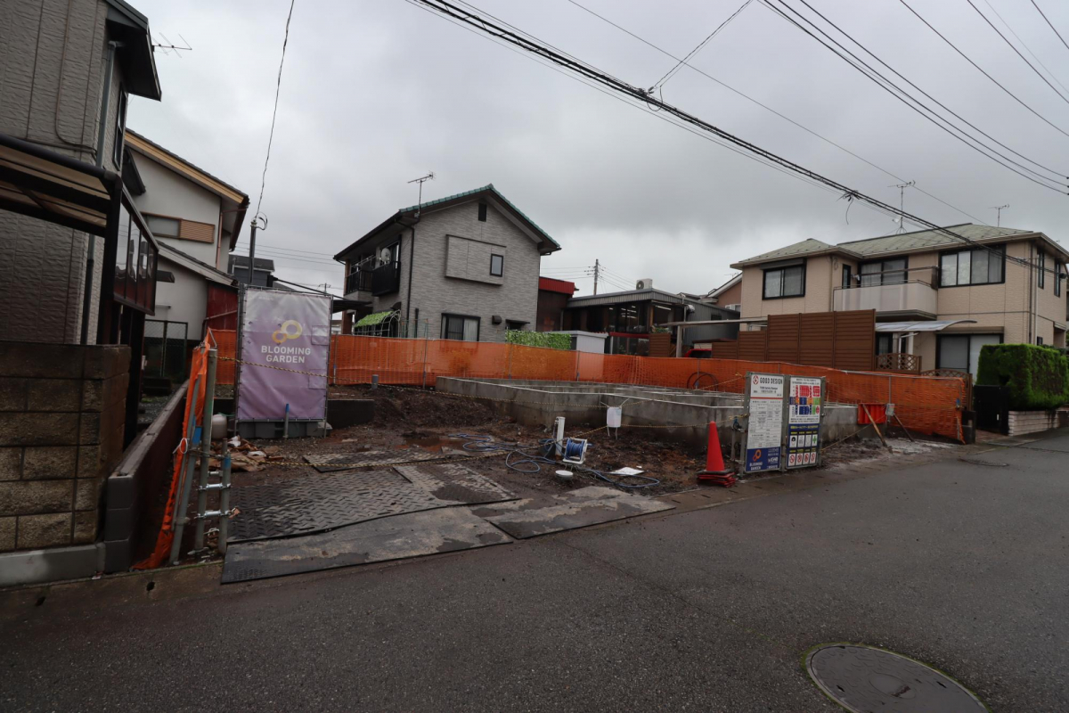 1号棟 外観（基礎工事中） 
