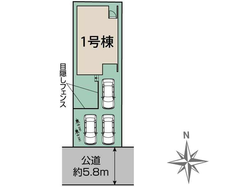 ブルーミングガーデン岩倉市石仏町天王１棟の見取り図