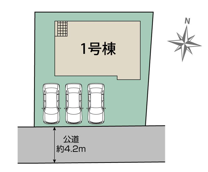 ブルーミングガーデン平塚市ふじみ野１丁目１棟の見取り図