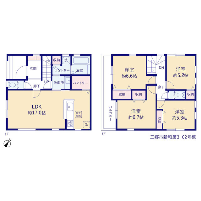 リーブルガーデン三郷市新和第３の見取り図