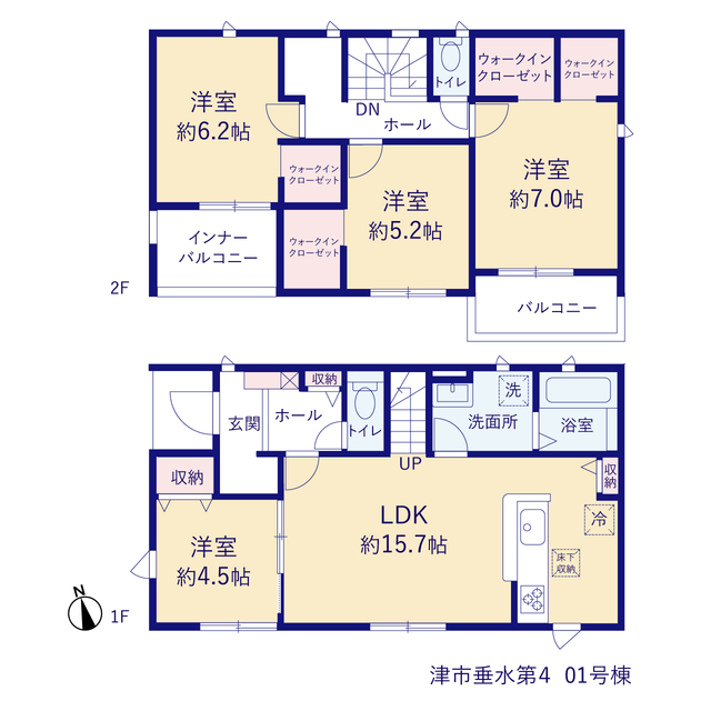 リーブルガーデン津市垂水第４の見取り図