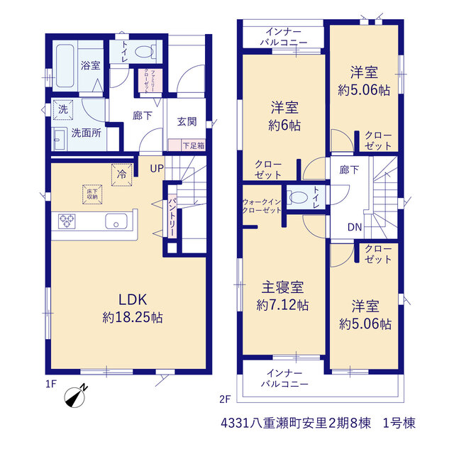 グラファーレ八重瀬町安里２期８棟の見取り図