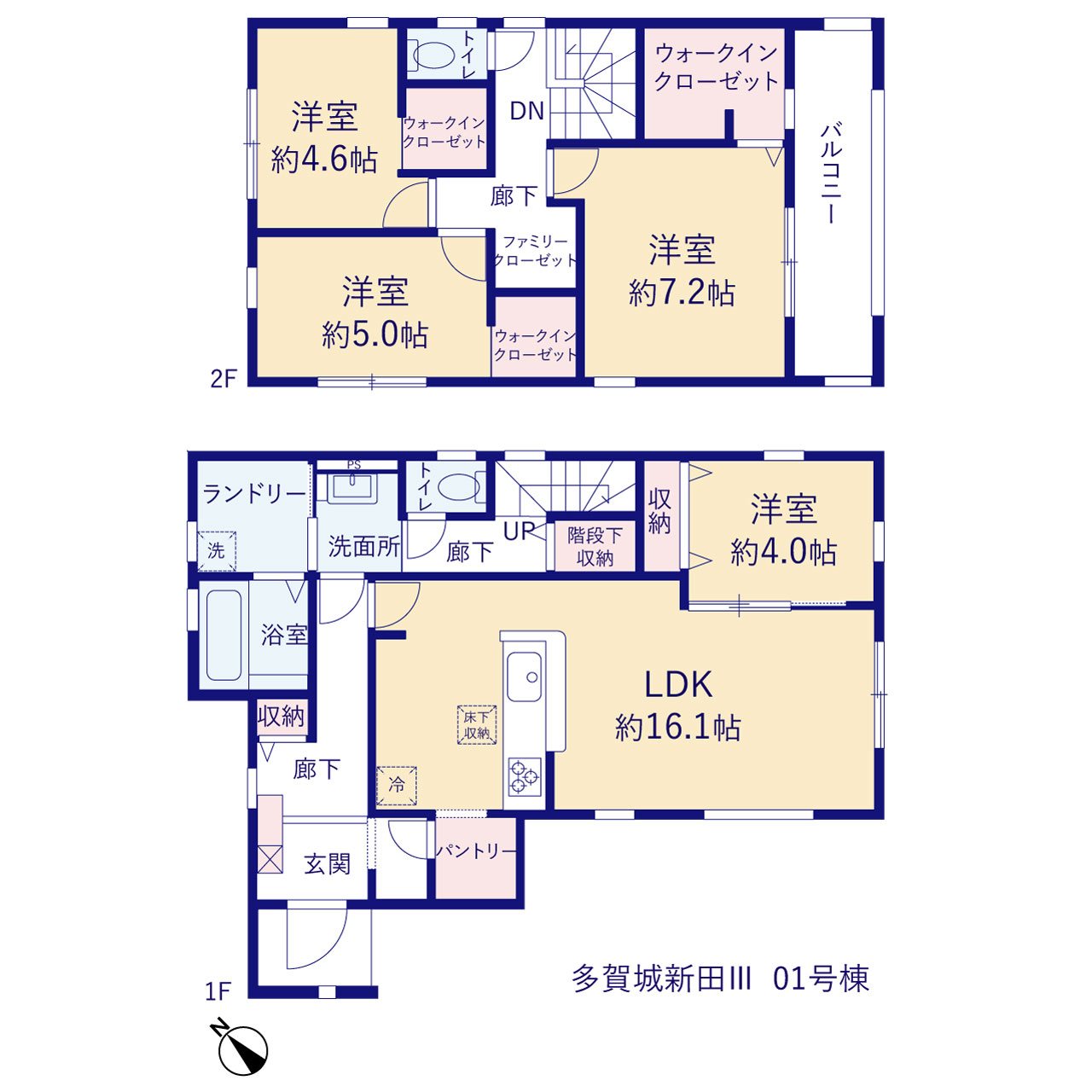 リーブルガーデン多賀城新田Ⅲの見取り図