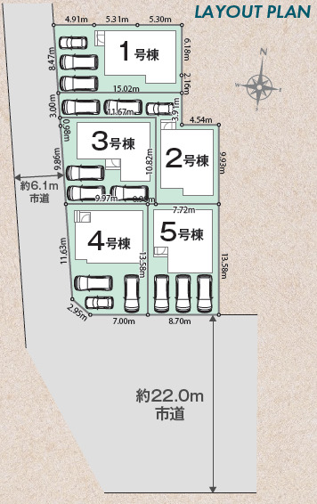 リナージュネクスジー西尾市新渡場１丁目０１期の見取り図