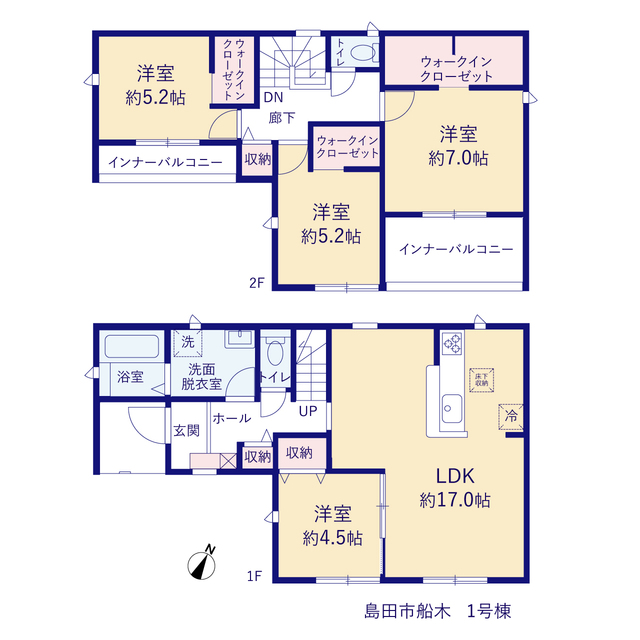 リーブルガーデン島田市船木の見取り図