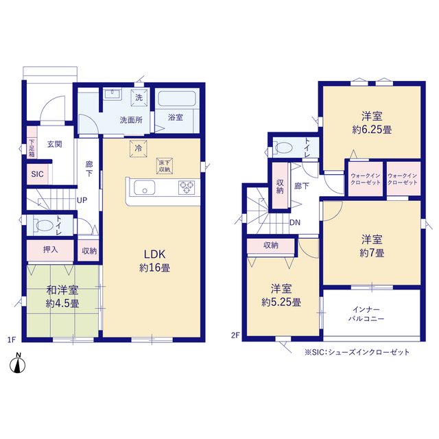 グラファーレ4349郡山市台新７期２棟の見取り図