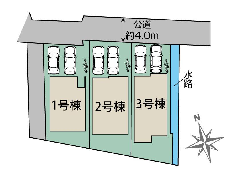 ブルーミングガーデン岡崎市土井町池端３棟の見取り図