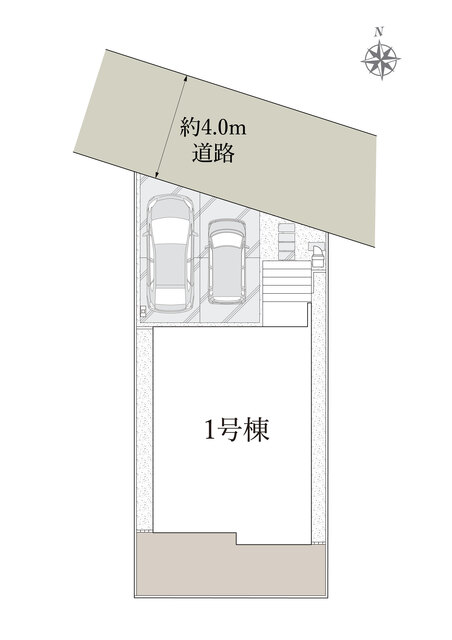 リナージュネクスジー草加市谷塚上町０１期の見取り図