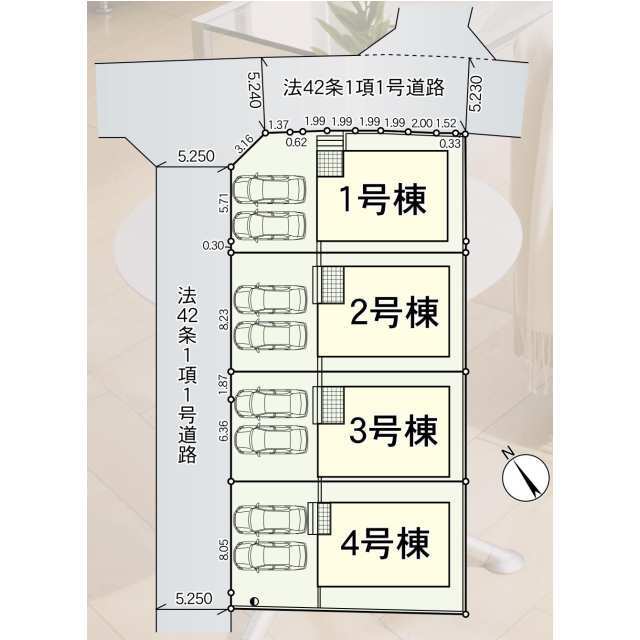 クレイドルガーデン愛荘町山川原 第2の見取り図