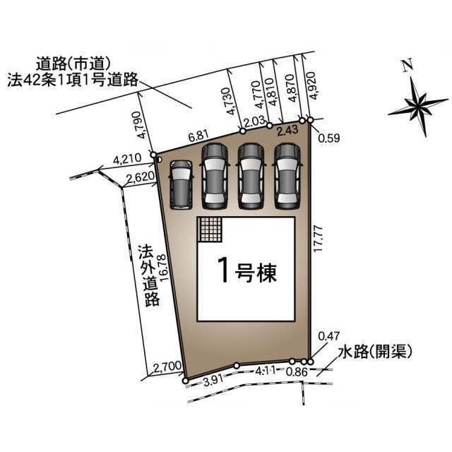 クレイドルガーデン宮崎市下北方町 第7の見取り図