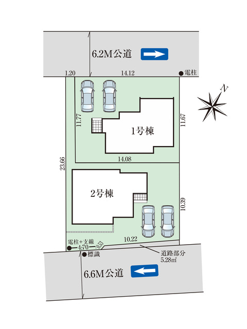 グラファーレ4452宇都宮市日の出２棟の見取り図