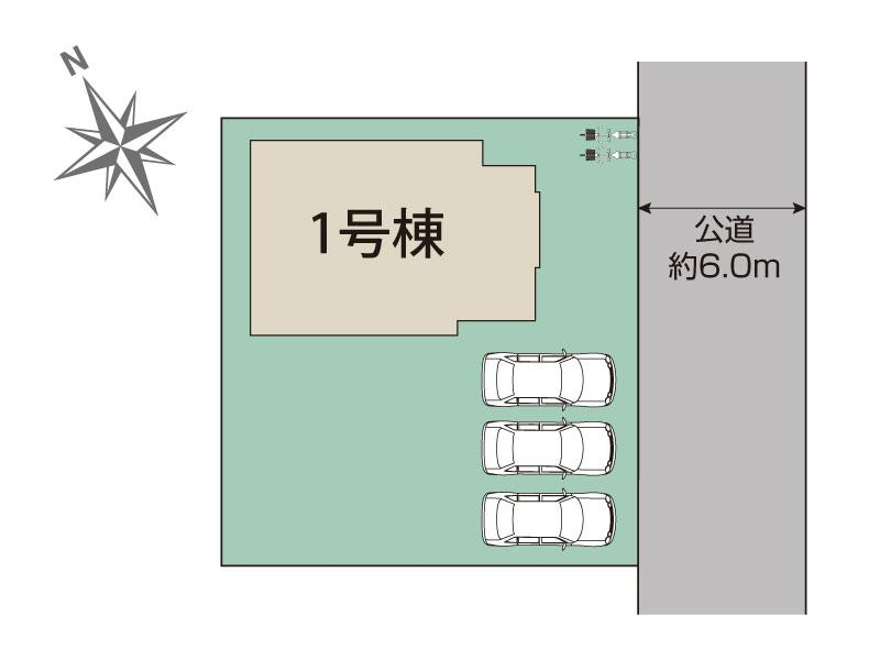 ブルーミングガーデン宇都宮市雀の宮７丁目２期１棟の見取り図