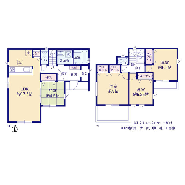 グラファーレ4320横浜市犬山町３期１棟の見取り図