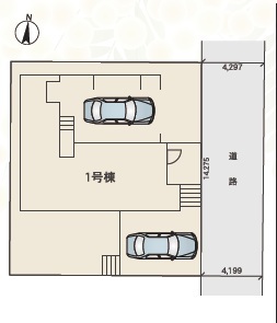リナージュネクスジー鈴鹿市稲生町０１期の見取り図