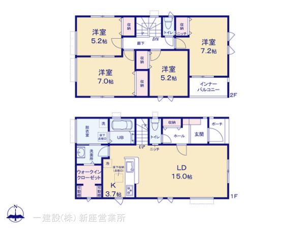 リーブルガーデン川越今成第二の見取り図