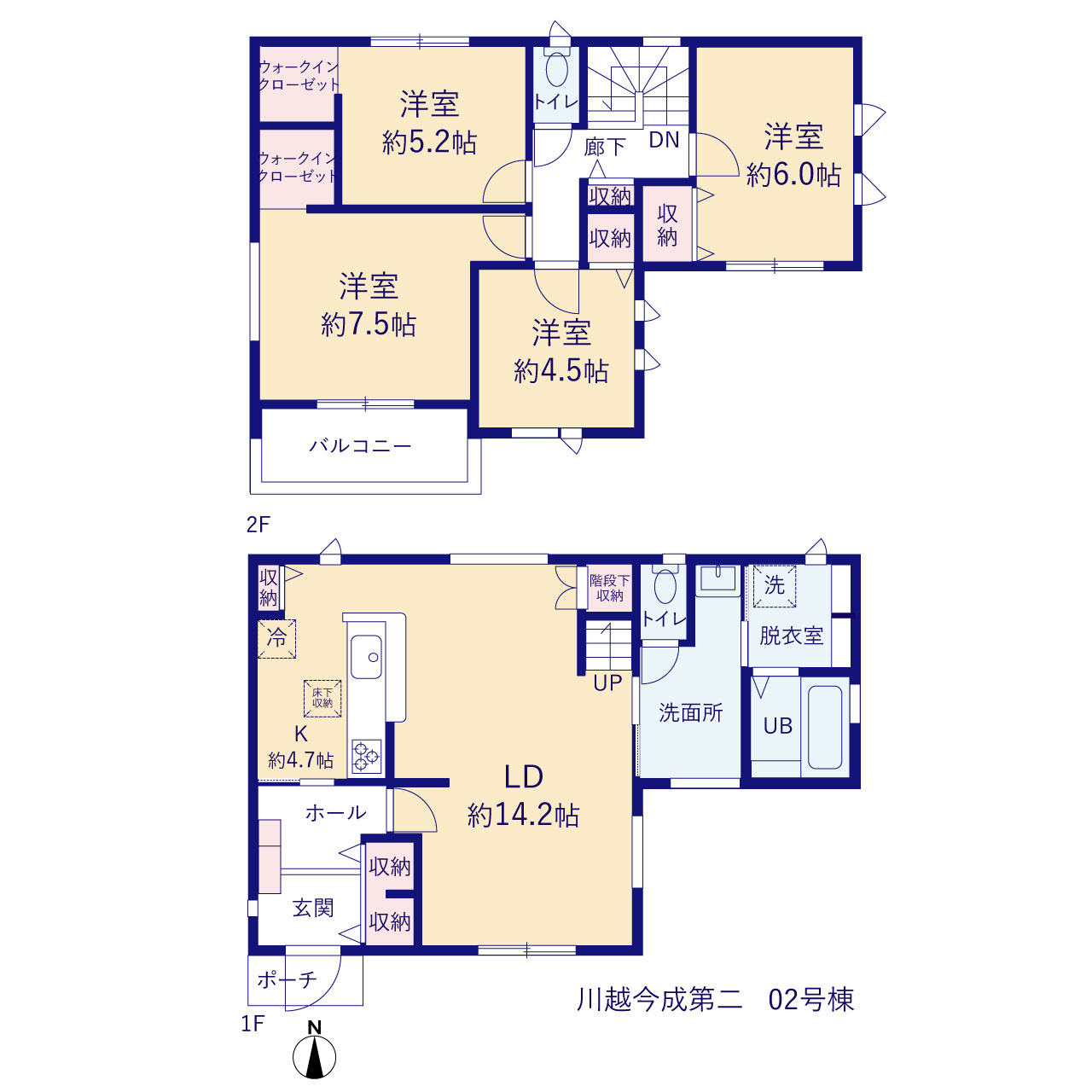 リーブルガーデン川越今成第二の見取り図