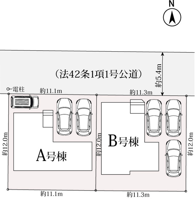 ハートフルタウン港区多加良浦町3丁目22番の見取り図