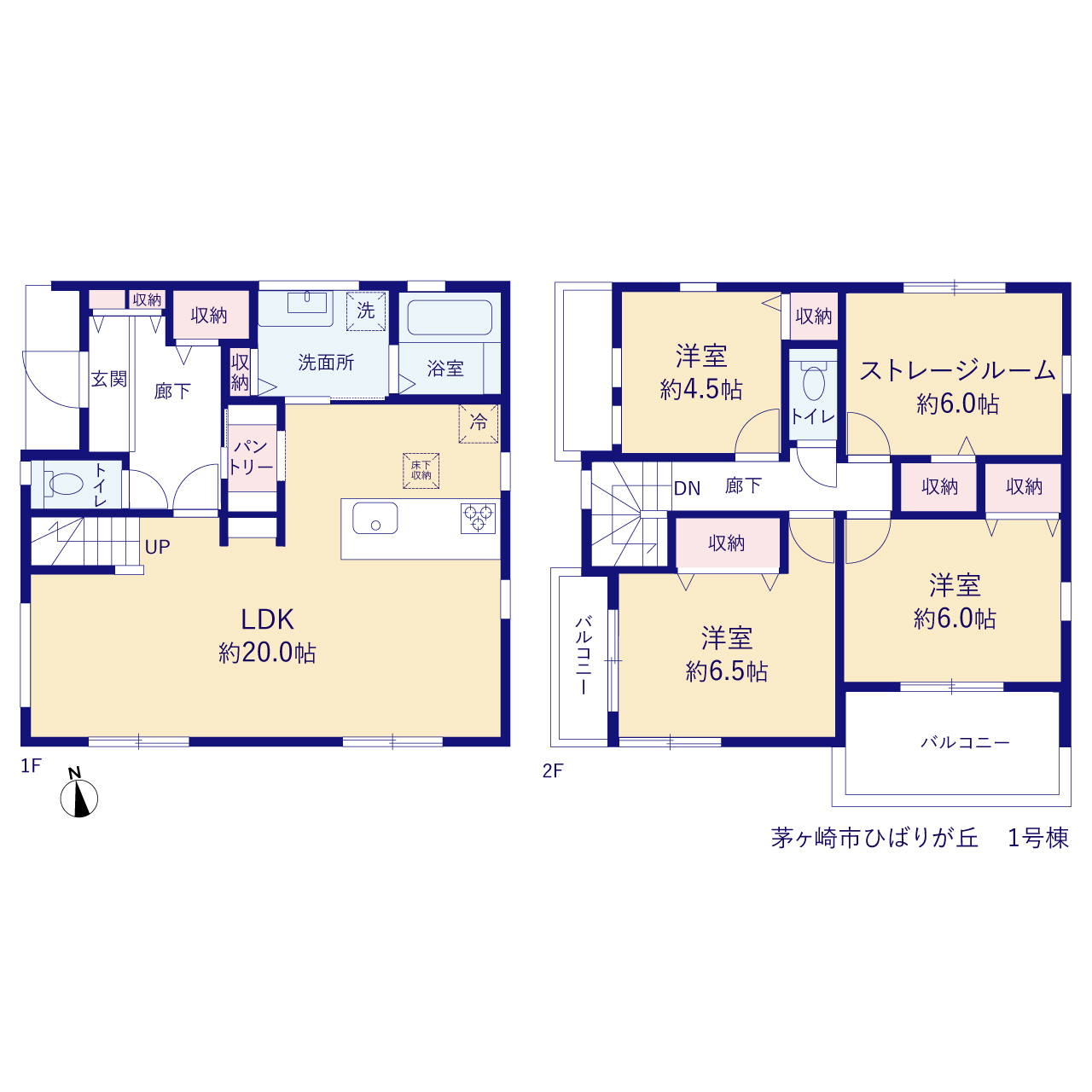 リーブルガーデン茅ヶ崎市ひばりが丘の見取り図
